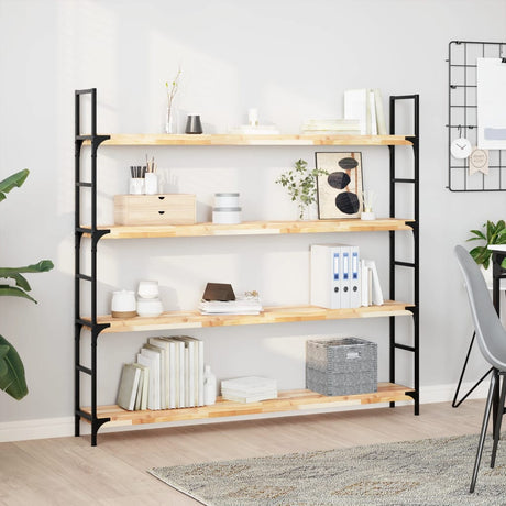 Vidaxl wandschappen 3 st zwevend 140x20x4 cm onbehandeld acaciahout