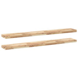 Vidaxl wandschappen 2 st zwevend 160x20x4 cm onbehandeld acaciahout