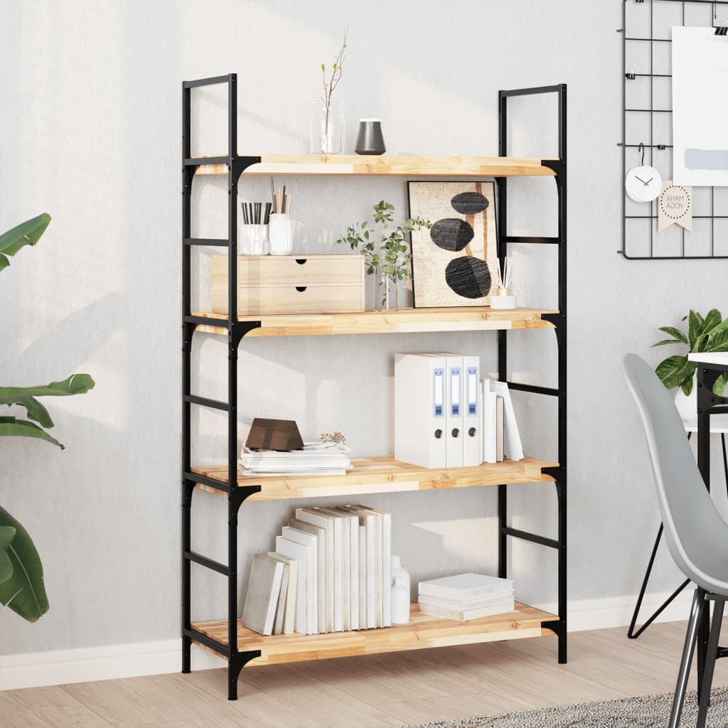 Vidaxl wandschappen 2 st zwevend 100x30x4 cm onbehandeld acaciahout
