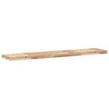 Vidaxl wandschap zwevend 120x30x4 cm onbehandeld massief acaciahout