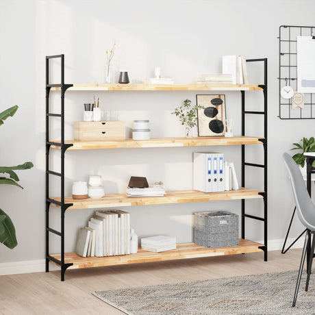 Vidaxl wandschappen 2 st zwevend 140x30x4 cm onbehandeld acaciahout
