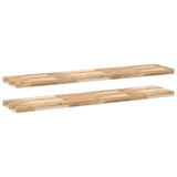 Vidaxl wandschappen 2 st zwevend 160x30x4 cm onbehandeld acaciahout