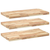 Vidaxl wandschappen 3 st zwevend 80x40x4 cm onbehandeld acaciahout