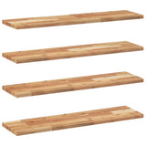 Vidaxl wandschappen 4 st zwevend olieafwerking 80x20x2 cm acaciahout