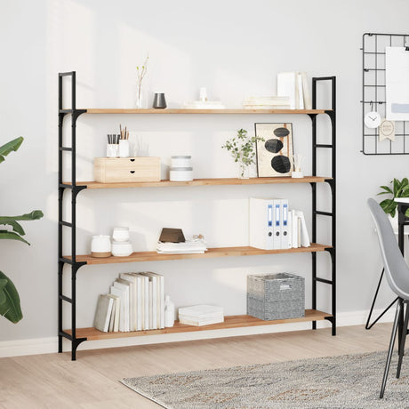 Vidaxl wandschappen 3 st zwevend olieafwerking 140x20x2 cm acaciahout
