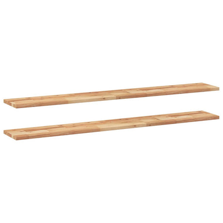 Vidaxl wandschappen 2 st zwevend olieafwerking 160x20x2 cm acaciahout