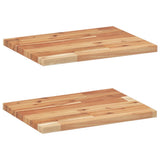 Vidaxl wandschappen 2 st zwevend olieafwerking 40x30x2 cm acaciahout