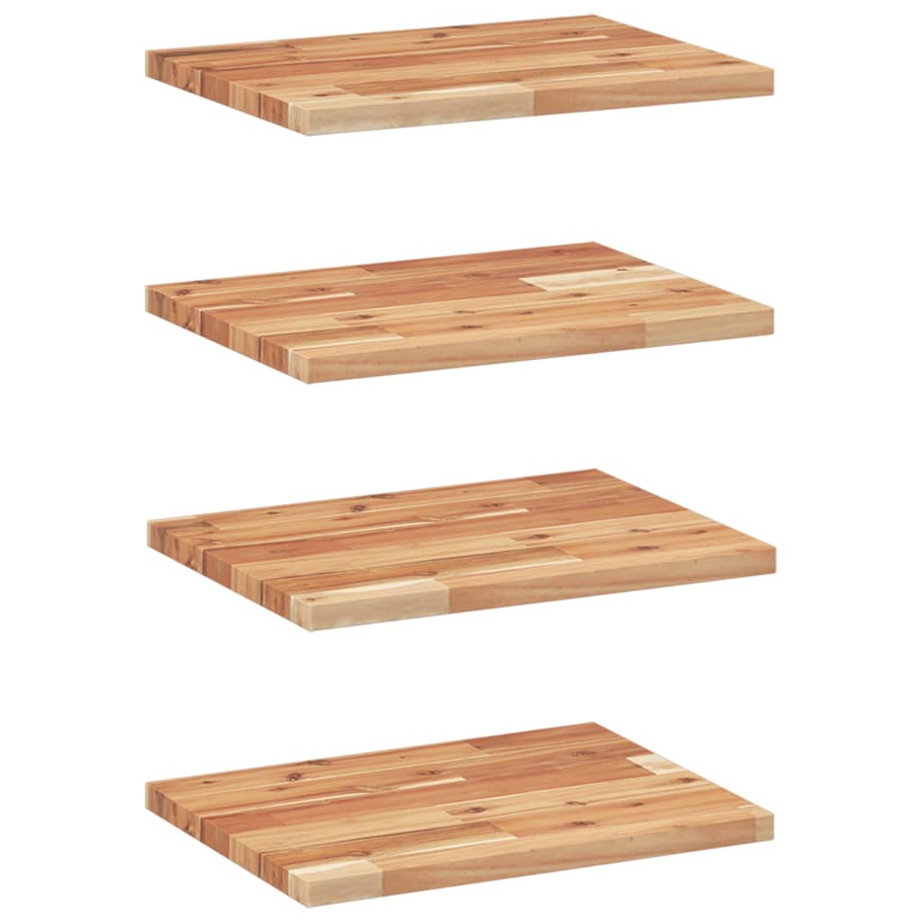 Vidaxl wandschappen 4 st zwevend olieafwerking 40x30x2 cm acaciahout