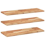 Vidaxl wandschappen 3 st zwevend olieafwerking 80x30x2 cm acaciahout
