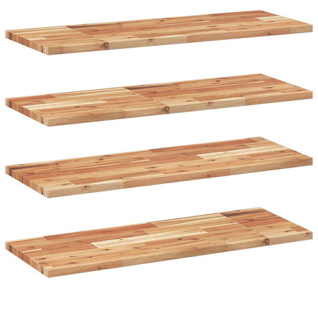 Vidaxl wandschappen 4 st zwevend olieafwerking 80x30x2 cm acaciahout