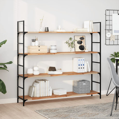 Vidaxl wandschappen 4 st zwevend olieafwerking 140x30x2 cm acaciahout
