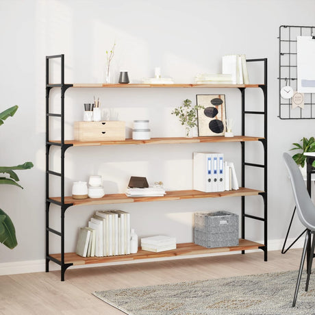 Vidaxl wandschappen 4 st zwevend olieafwerking 160x30x2 cm acaciahout