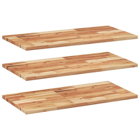 Vidaxl wandschappen 3 st zwevend olieafwerking 100x40x2 cm acaciahout