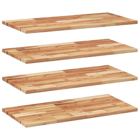 Vidaxl wandschappen 4 st zwevend olieafwerking 100x40x2 cm acaciahout