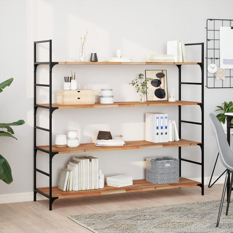 Vidaxl wandschappen 3 st zwevend olieafwerking 160x40x2 cm acaciahout