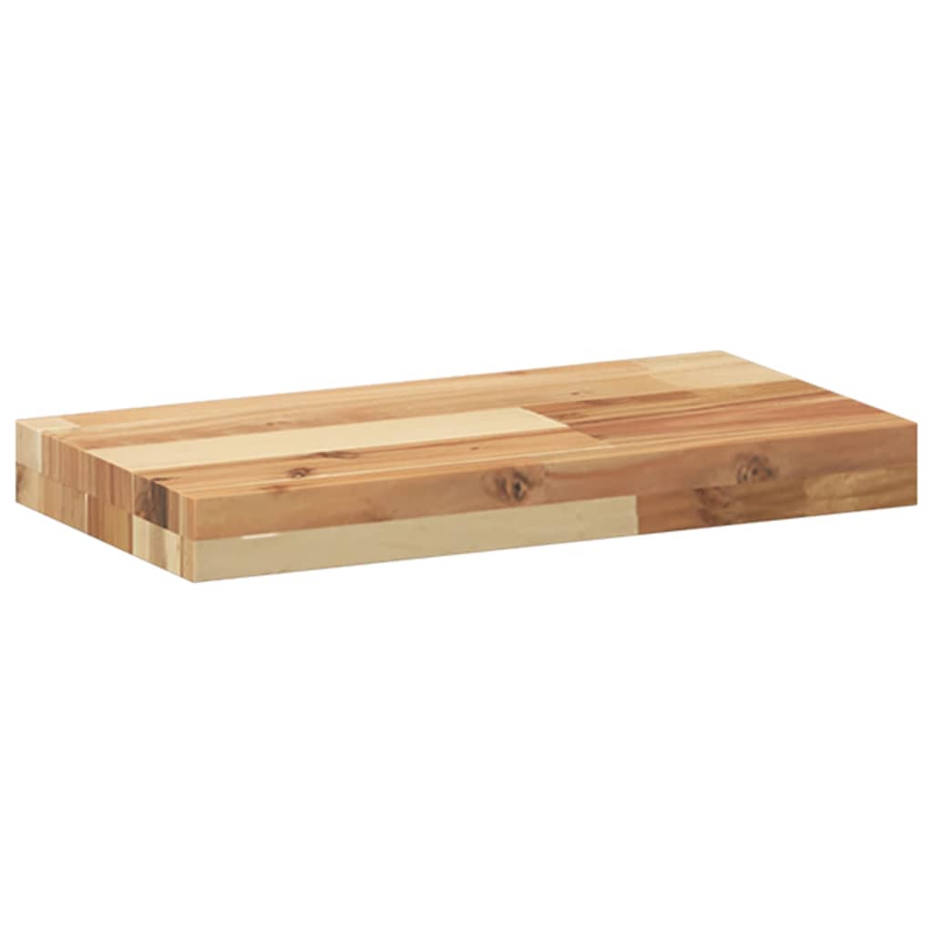 Vidaxl wandschappen 2 st zwevend olieafwerking 40x20x4 cm acaciahout