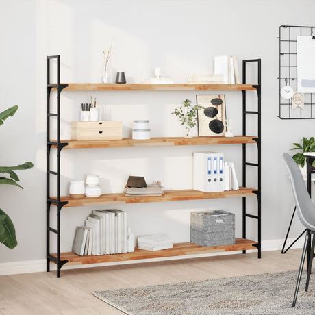 Vidaxl wandschappen 3 st zwevend olieafwerking 120x20x4 cm acaciahout