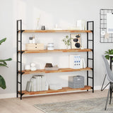 Vidaxl wandschappen 3 st zwevend olieafwerking 140x20x4 cm acaciahout