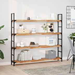 Vidaxl wandschappen 3 st zwevend olieafwerking 140x20x4 cm acaciahout
