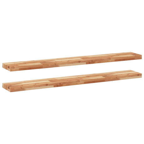 Vidaxl wandschappen 2 st zwevend olieafwerking 160x20x4 cm acaciahout