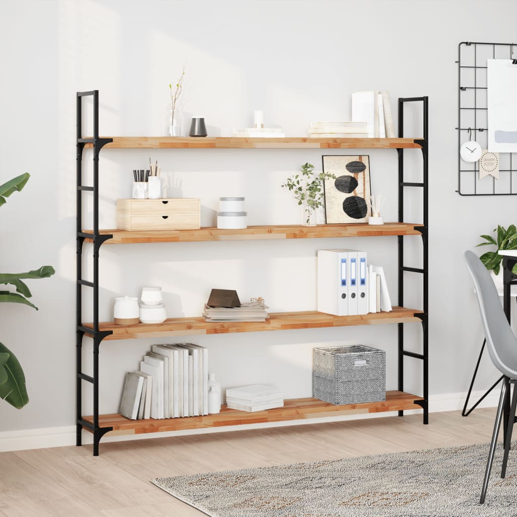 Vidaxl wandschappen 2 st zwevend olieafwerking 160x20x4 cm acaciahout
