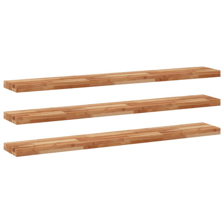 Vidaxl wandschappen 3 st zwevend olieafwerking 160x20x4 cm acaciahout