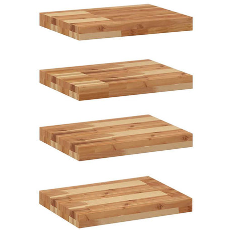 Vidaxl wandschappen 4 st zwevend olieafwerking 40x30x4 cm acaciahout