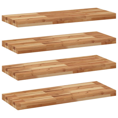 Vidaxl wandschappen 4 st zwevend olieafwerking 80x30x4 cm acaciahout