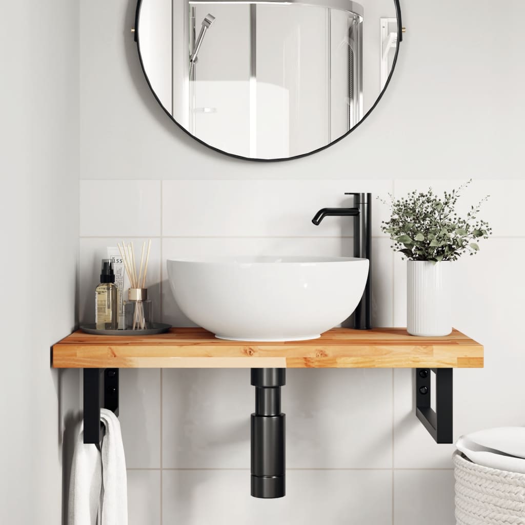 Vidaxl wastafelblad met olieafwerking 100x40x4 cm massief acaciahout