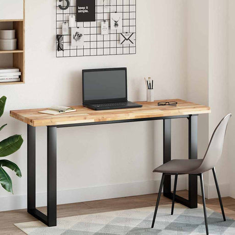 Vidaxl bureaublad 140x50x4 cm onbehandeld massief acaciahout