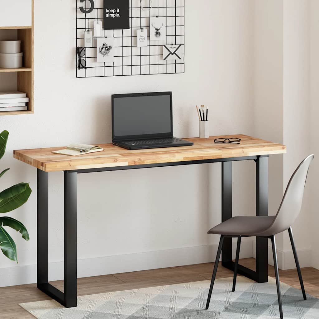 Vidaxl bureaublad 160x50x4 cm onbehandeld massief acaciahout