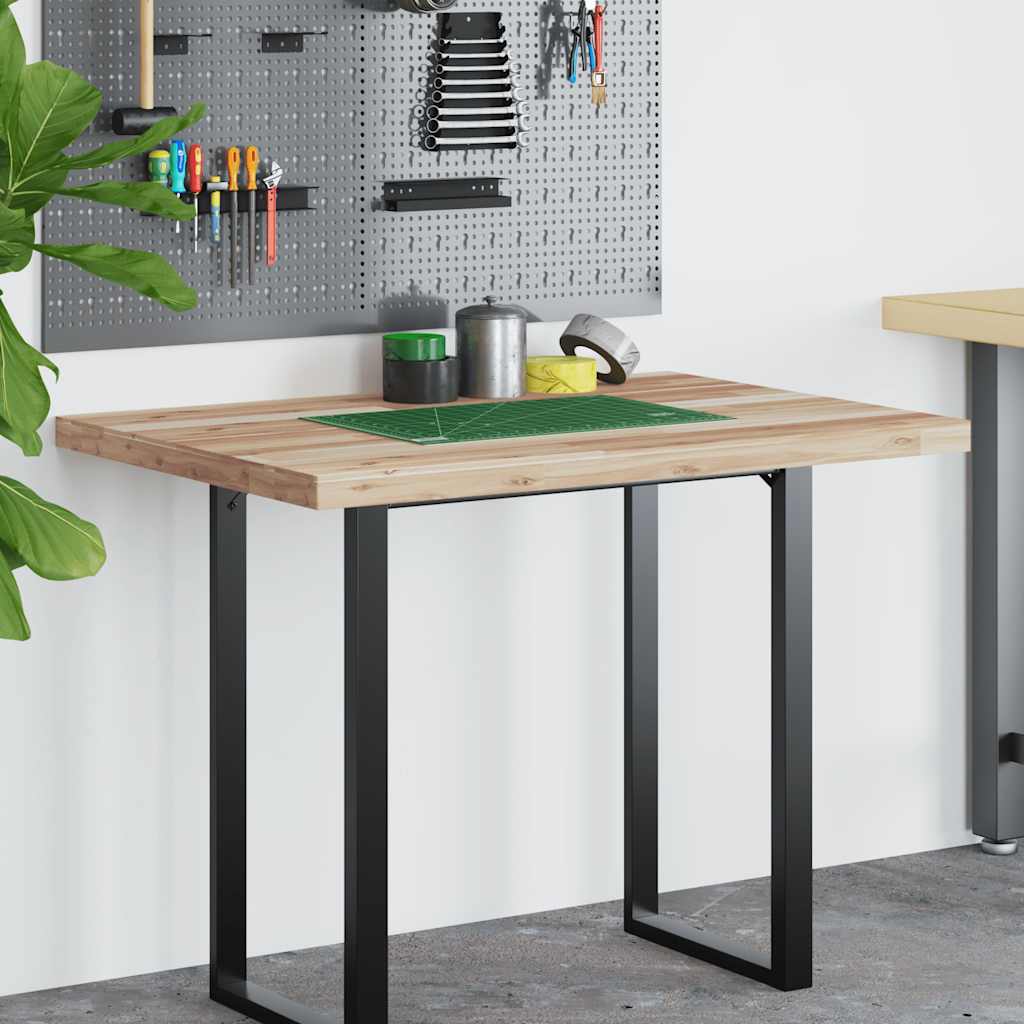 Vidaxl bureaublad 80x70x4 cm onbehandeld massief acaciahout
