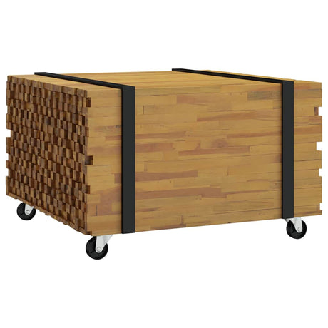 Vidaxl salontafel bruin 60 x 60 x 38 cm massief teakhout