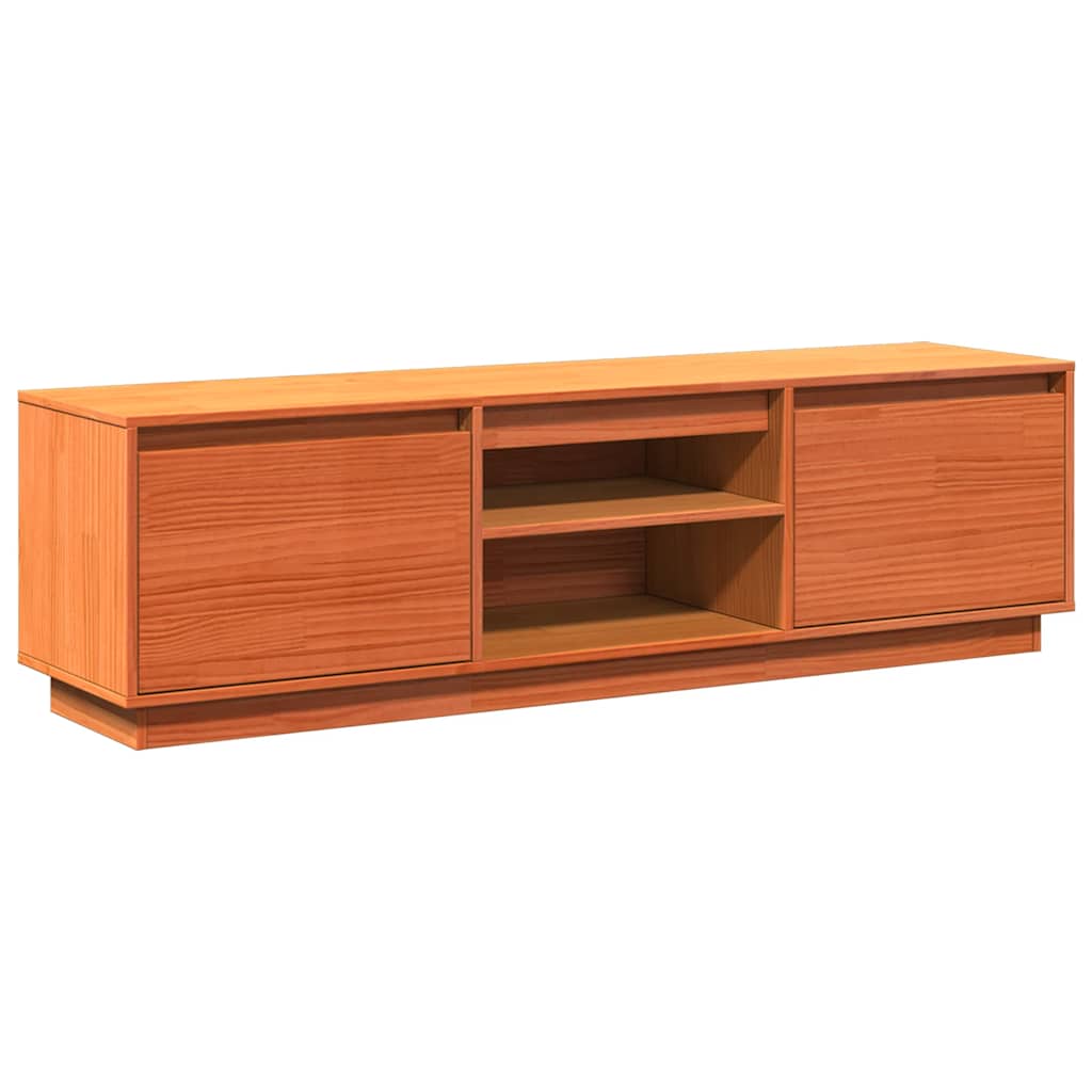 Vidaxl tv-meubel 140x35x40 cm massief grenenhout wasbruin