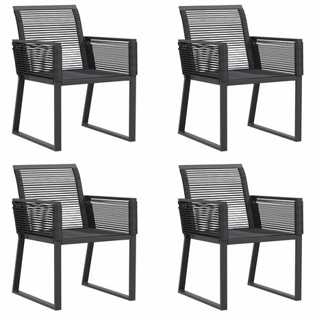 Vidaxl tuinstoelen 4 st poly rattan zwart