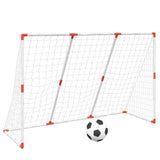 Vidaxl dětský fotbalový branku s Balls 2-in-1 184x4x124 cm bílý