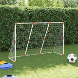 Vidaxl Kinderfußballtor mit Bällen 2-in-1 184x64x124 cm Weiß