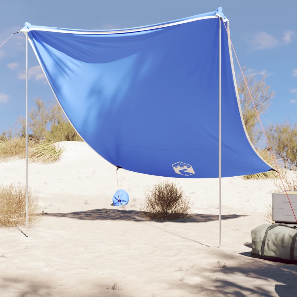 Vidaxl Beach Canopy med sandanker 214x236 cm blå