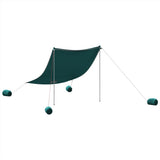 Vidaxl Beach Canopy med sandanker 214x236 cm grønn