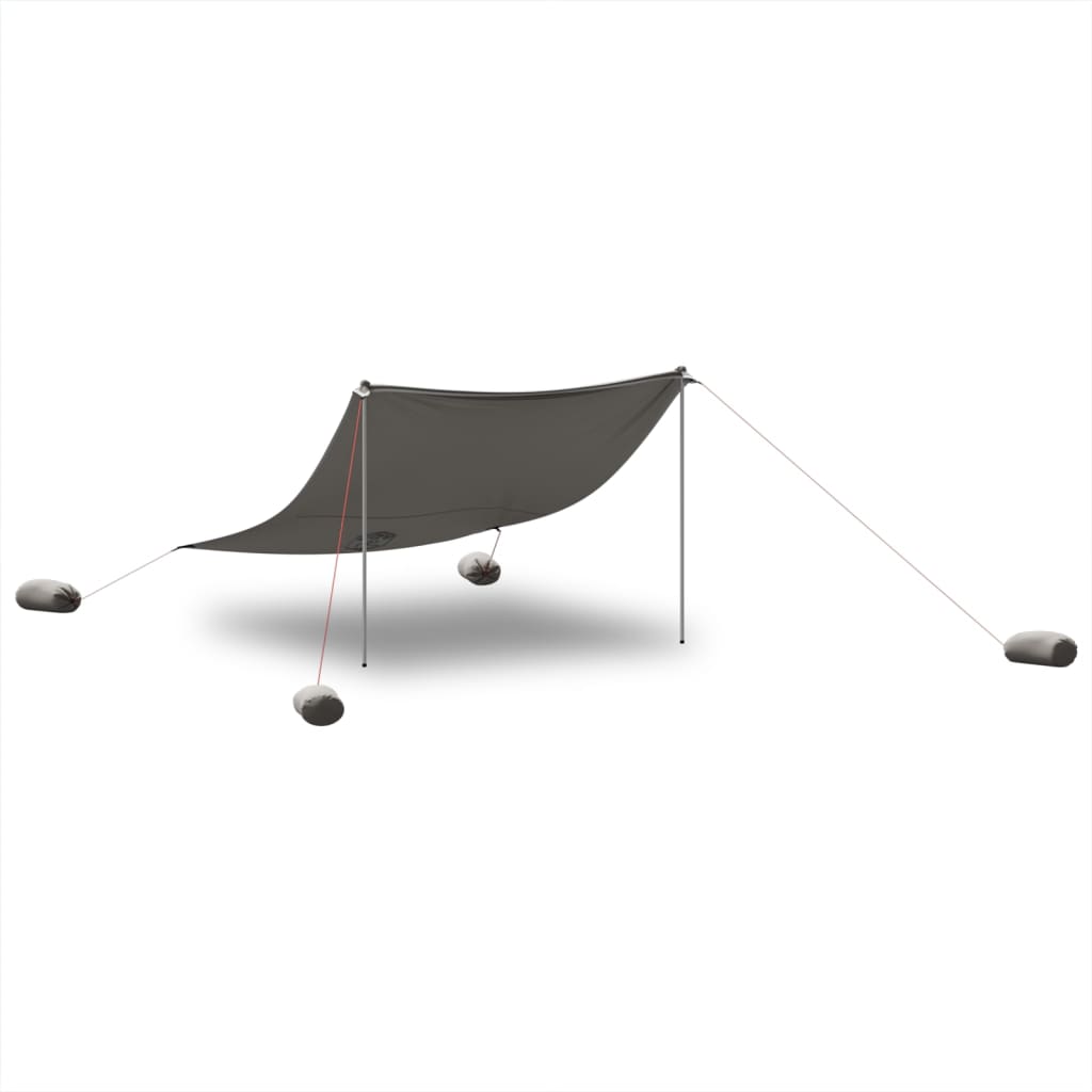 VidaXL Beach canopy with sand anchors 304x300 cm Gray