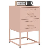 Vidaxl nachtkastjes 2 st 36x39x60,5 cm staal roze