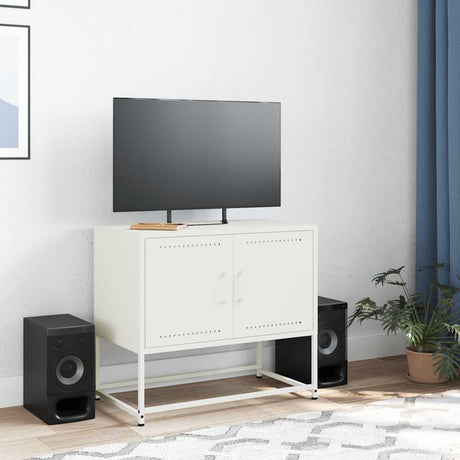 Vidaxl tv-meubel 68,5x39x60,5 cm staal wit
