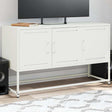 Vidaxl tv-meubel 100,5x39x60,5 cm staal wit