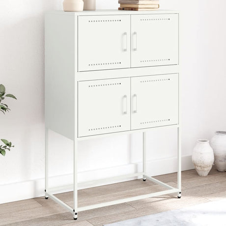 Vidaxl dressoir 68,5x38,5x107 cm staal wit