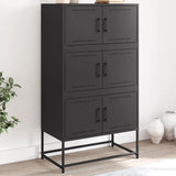 Vidaxl dressoir 68,5x38,5x123,5 cm staal zwart