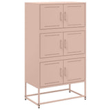 Vidaxl dressoir 68,5x38,5x123,5 cm staal roze