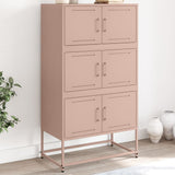 Vidaxl dressoir 68,5x38,5x123,5 cm staal roze