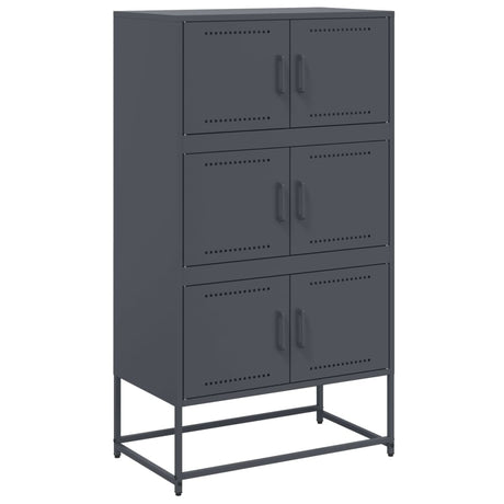 Vidaxl dressoir 68,5x38,5x123,5 cm staal antracietkleurig