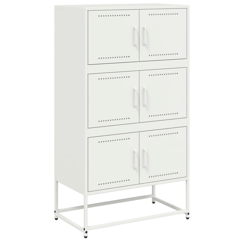 Vidaxl dressoir 68,5x38,5x123,5 cm staal wit
