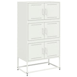 Vidaxl dressoir 68,5x38,5x123,5 cm staal wit